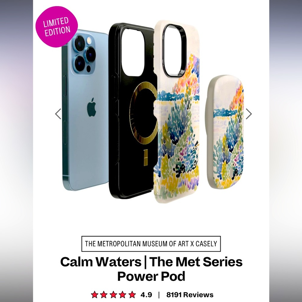 ⚡️Casely LIMITED edition ⚡️Met Series Calm Waters iPhone 12 case AND power pod